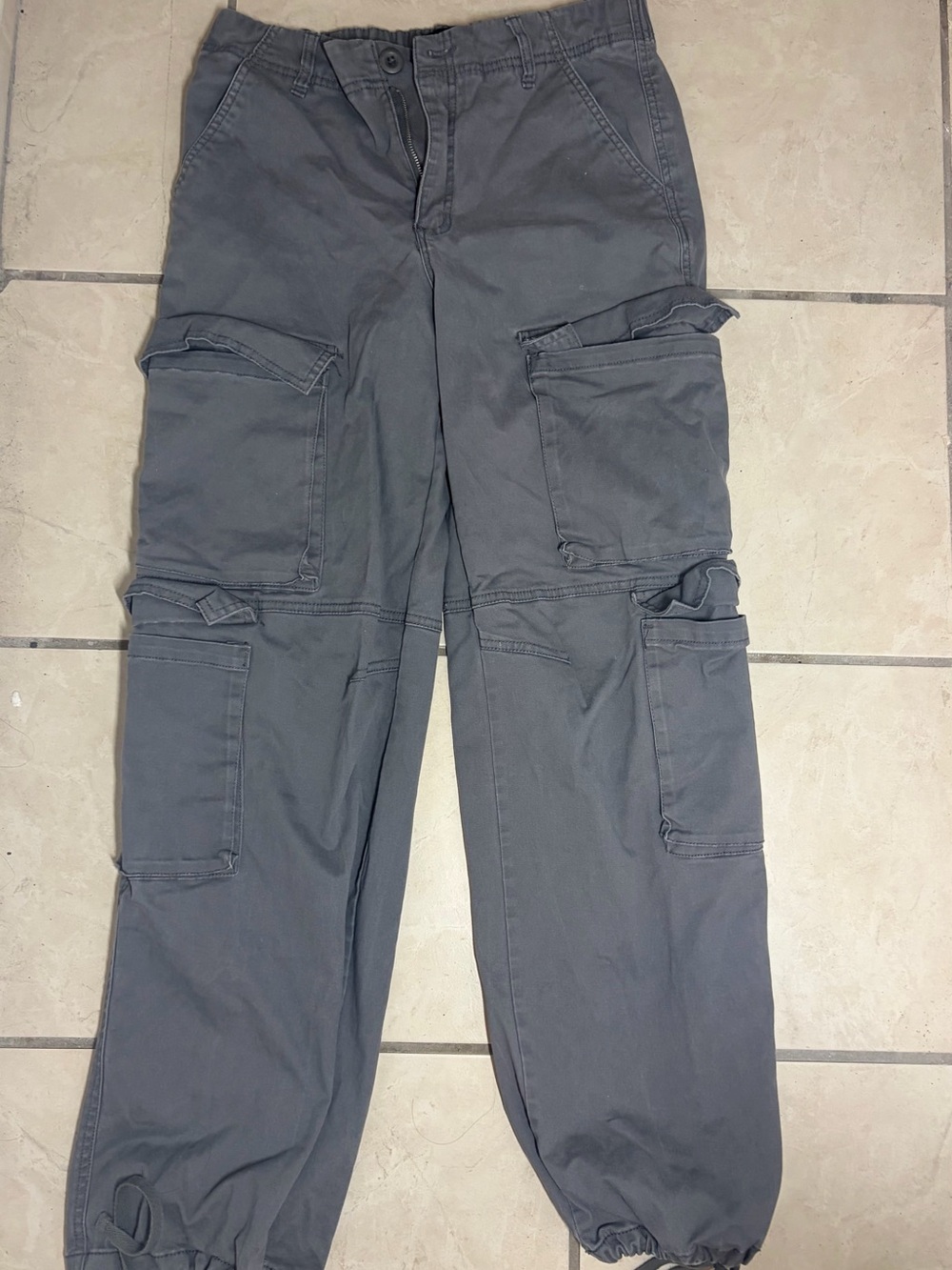 refuge Men's Cargo Pants in Gray with Utility Pockets